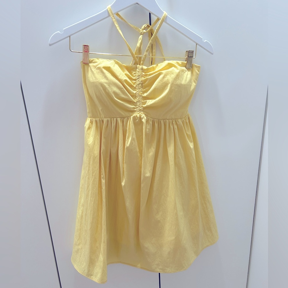 XS YELLOW MINI DRESS! Amazing quality
